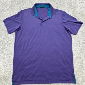 Greyson Mens Performance‎ Golf Polo Shirt Purple Size L Stretch Activewear